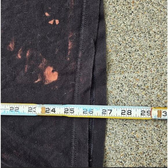 Y2k Nirvana Smiley Face Bleach Dyed Black Tee T Shirt Adult Size Medium Kurt - Picture 4 of 4